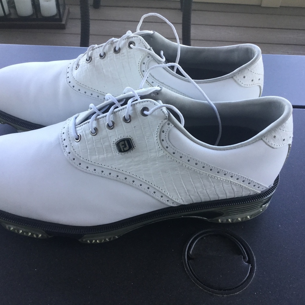 Footjoy Opti Flex white tour golf shoes
